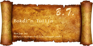 Bokán Tullia névjegykártya